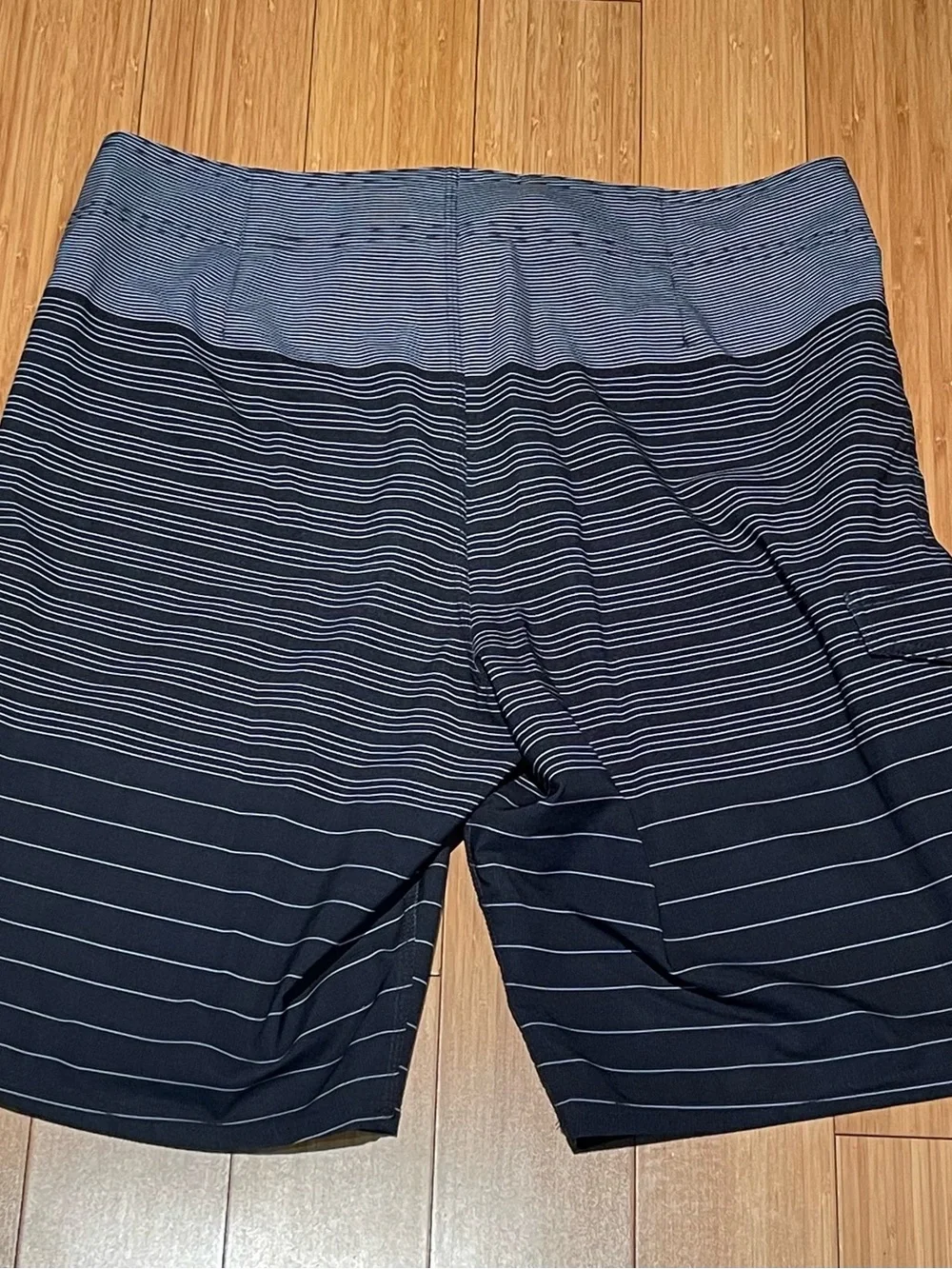 O'Neill Navy and Light Blue Striped Board Shorts